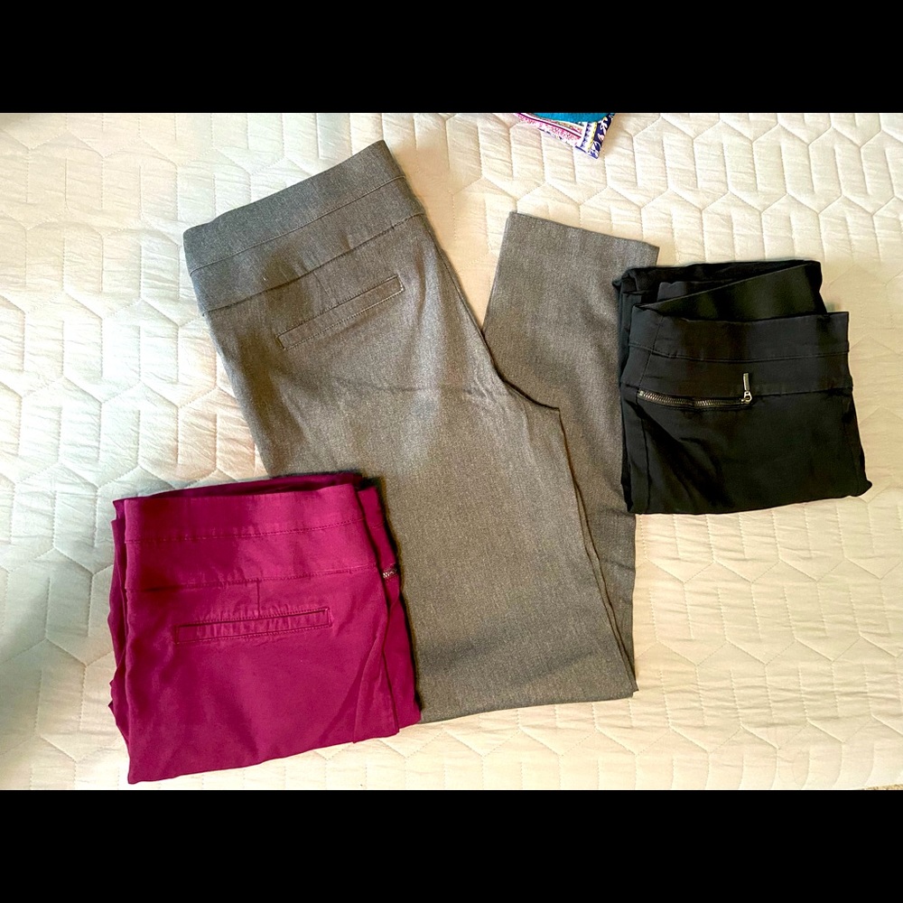 3 pairs of Candies pull on pants- size large